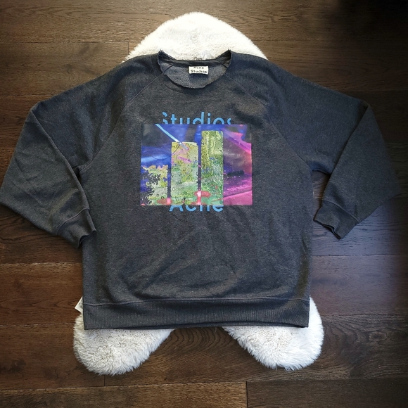 Acne Studios Fletcher Video Print Graphic Pull Over Sweater - Picture 2 of 11